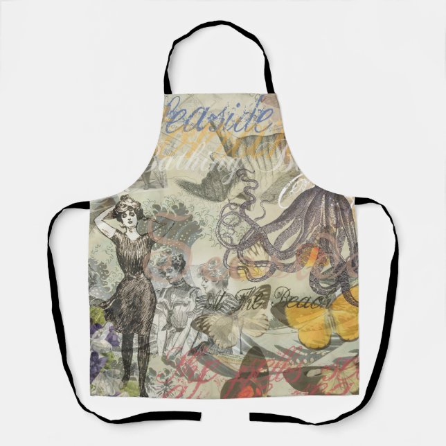 Tablier Beauté de bain victorienne Kraken Surréalisme Vint (Recto)
