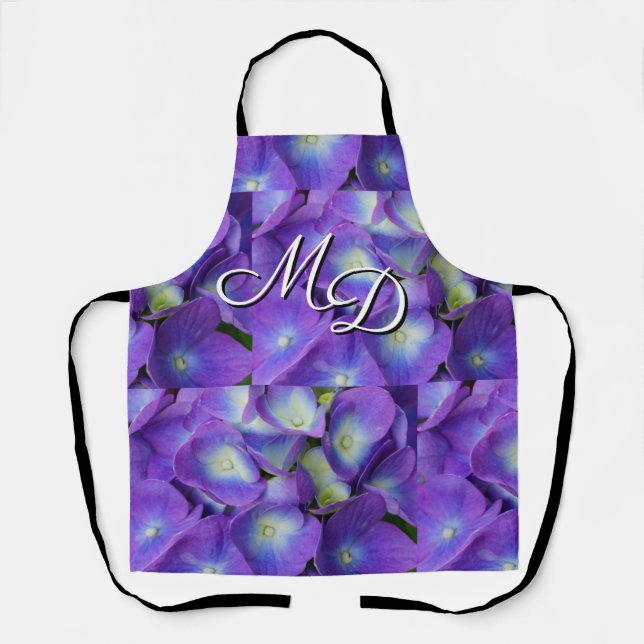 Tablier Beauté d'une Hydrangée Bleue Apron (Recto)