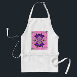 Tablier Beautiful baby pink floral purple shade motif mono<br><div class="desc">Beautiful baby pink floral purple shade monogram</div>