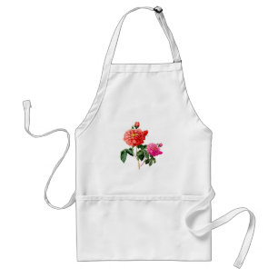 Tablier beautiful vintage red and pink rose flowers