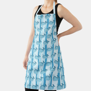 Tablier Bébé baleine mignonne rayures bleues