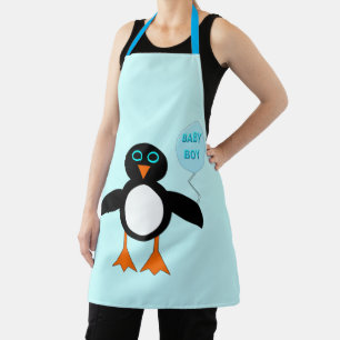 Tablier Bébé Bleu mignon Pingouin Garçon