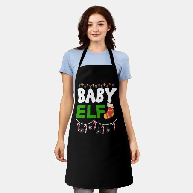 Tablier Bébé Elfe Noël Conception de vacances-84608 (Porté)