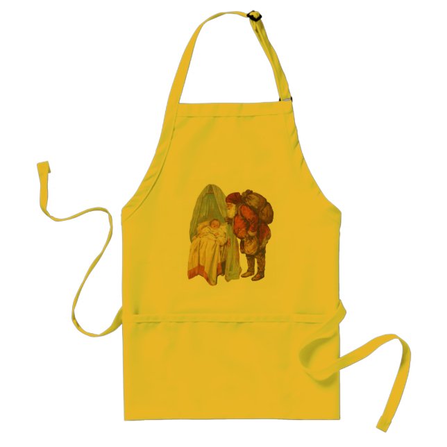 Tablier Bébé Noël Père Noël Vintage (Devant)