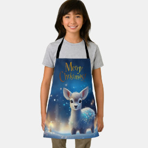 Tablier Bébé Reindeer avec joyeux voeux de Noël