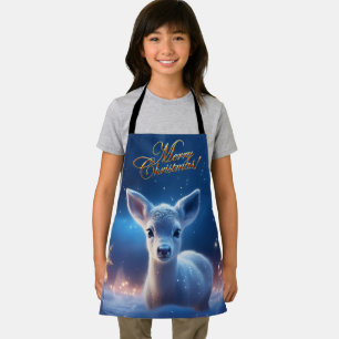 Tablier Bébé Reindeer avec joyeux voeux de Noël