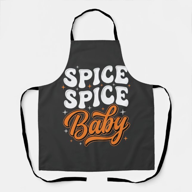 Tablier Bébé Spice Spice Halloween Typographie Rétro Desig (Recto)