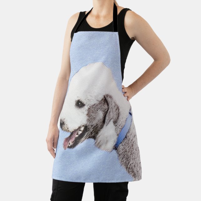 Tablier Bedlington Terrier Peinture - Art Chien original (Insitu)