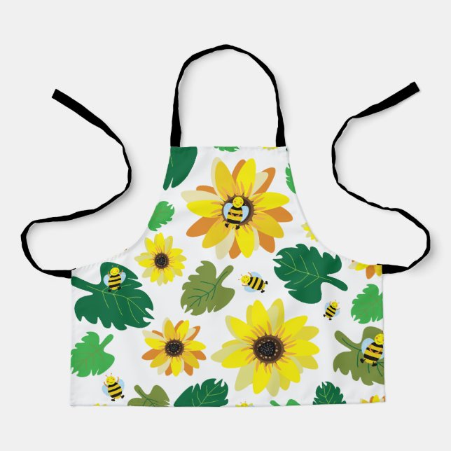 Tablier Bee de tournesol mignonne (Recto)