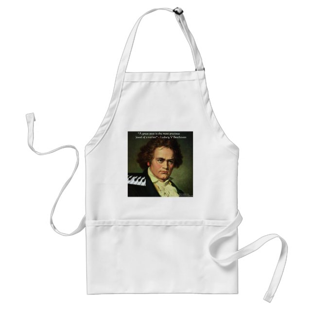 Tablier Beethoven & Poets/Gems Quote Gifts Tees & Cards (Devant)