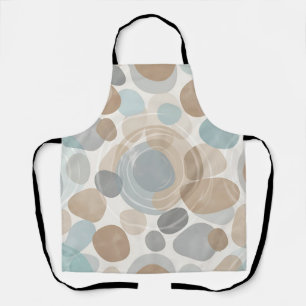 Tablier Beige Bleu Gris Minimaliste Chevauchement