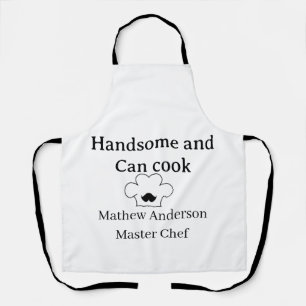 Tablier bel homme et cuisinier maître chef homme roi de la