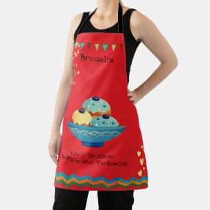 Tablier Belgique Buns Cake Cote Bunts Stars Coeurs Rouge