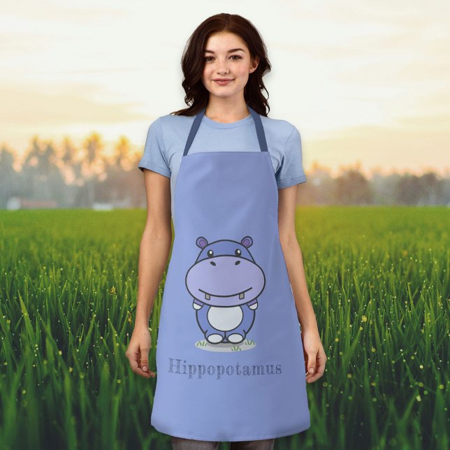 Tablier Belle aire d'hippo (Cute Hippo Apron )