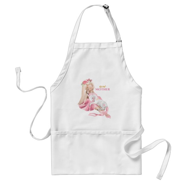 Tablier Belle Ballerina & Unicorn Nouvelle Mère Apron (Devant)