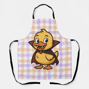 Tablier Belle caricature canard d'Halloween vampire