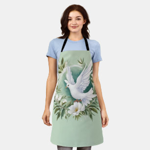 Tablier Belle colombe blanche