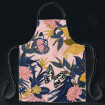 Tablier Belle couture artistique douce motif tropical<br><div class="desc">Beau motif tropical doux et artistique sans soudure avec forêt exotique. Arrière - plan floral design original,  couleurs arc-en-ciel vives sur rose pastel</div>