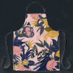 Tablier Belle couture artistique douce motif tropical<br><div class="desc">Beau motif tropical doux et artistique sans soudure avec forêt exotique. Arrière - plan floral design original,  couleurs arc-en-ciel vives sur rose pastel</div>