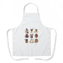 Belle Halloween Dog Cartoon Apron