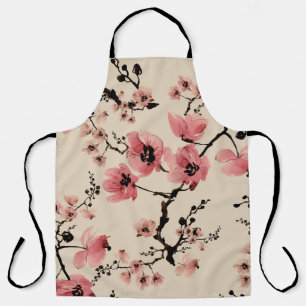 Tablier Belle impression de fleurs d'aquarelle. St
