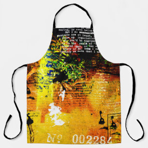 Tablier Belle mise en page grunge, vintage, annive