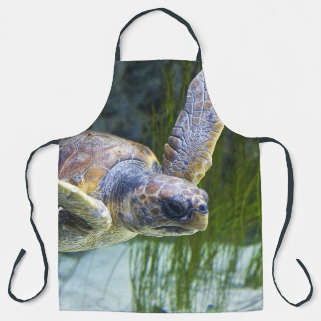 Tablier Belle natation de tortue marine (Recto)
