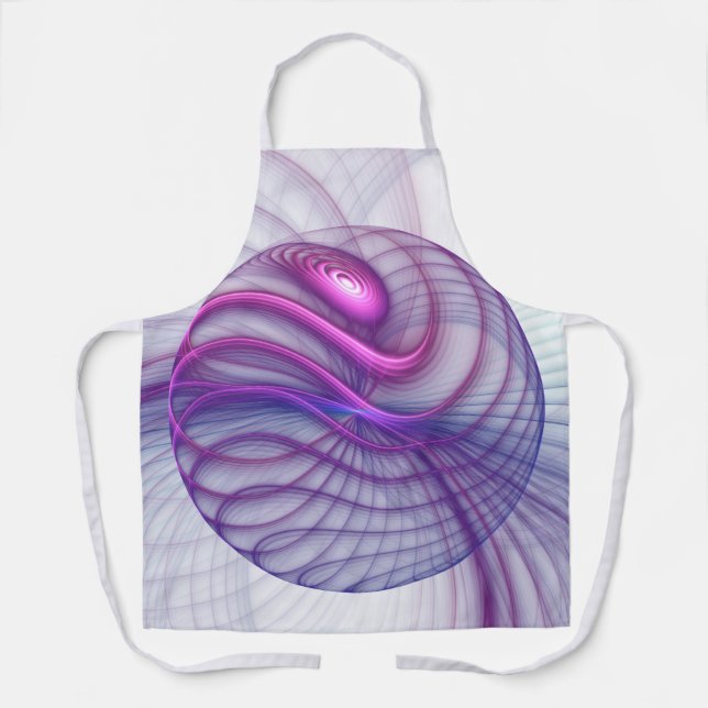 Tablier Belle Swing Moderne Art Fractal Abstrait Rose (Recto)