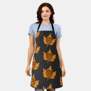 Tablier Belle typographie de Bon thanksgiving sur Fall Lea