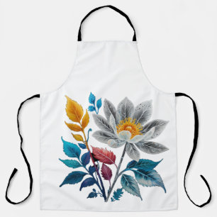 Tablier belles fleurs et feuille