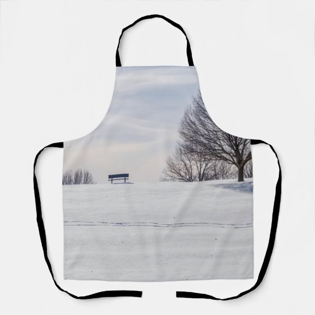 Tablier Bench on Snow Covered Hill (Recto)