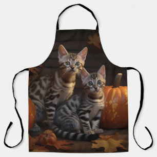 Tablier Bengal Kitten Automne Citrouille de plaisir