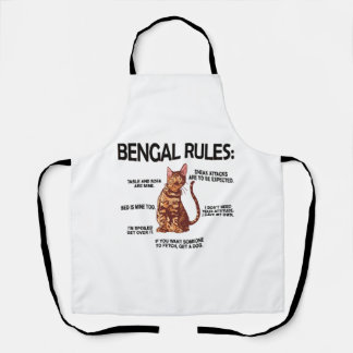 Tablier Bengale Amoureux des chats Dons Propriétaire De Ch