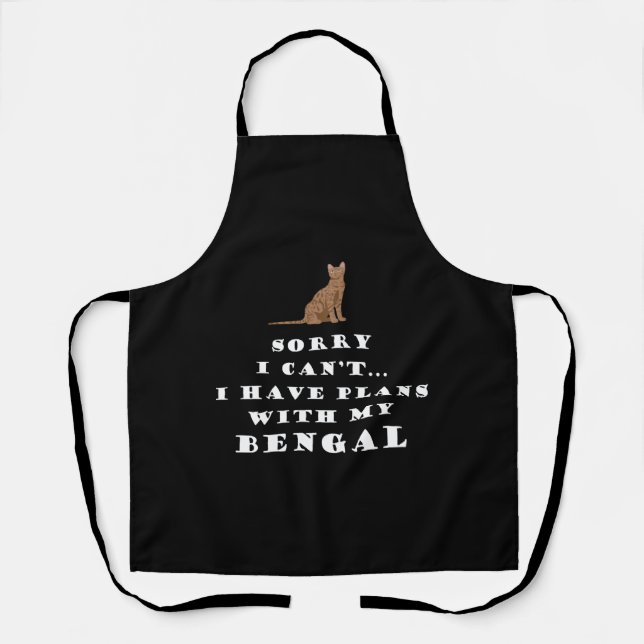 Tablier Bengale Chats Chat Cute Funny (Recto)