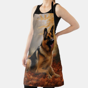 Tablier Berger allemand en automne Feuilles automne Inspir