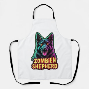 Tablier Berger Allemand GSD Shep Chien Zombie Halloween Es
