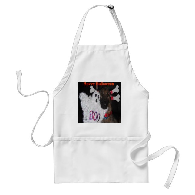 Tablier Berger Allemand Halloween Boo (Devant)