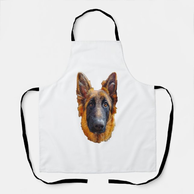 Tablier Berger allemand mignon Chien chiot (Recto)