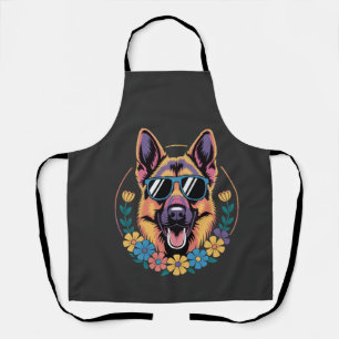Tablier Berger allemand tendance dans le style floral