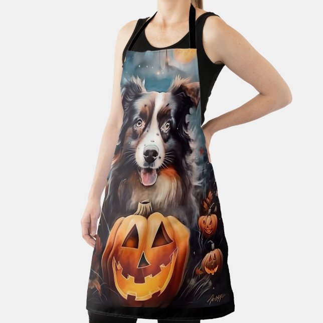 Tablier Bergger Australien d'Halloween avec des citrouille (Insitu)