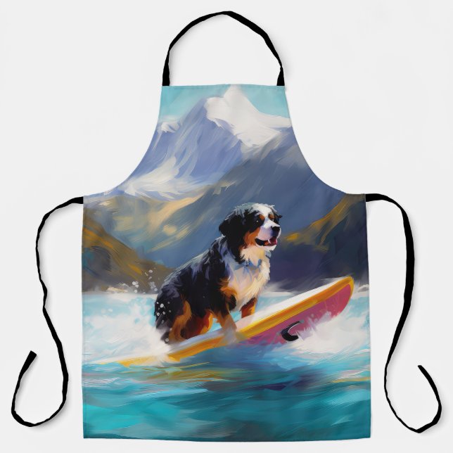 Tablier Bernese Mountain Beach Surf Paining (Recto)