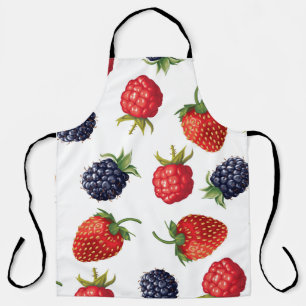 Tablier Berries réalistes Délicieux Motif sans couture