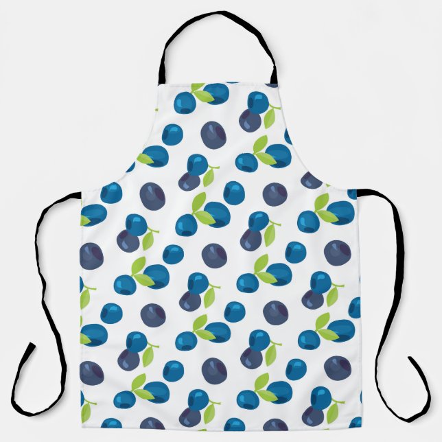 Tablier Berries Vintage Blueberry Bilberry Illustration (Recto)