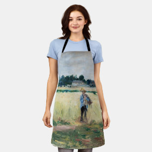 Tablier Berthe Morisot - Dans le champ de roues à Gennevil