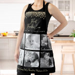 Tablier Best Bubbie Ever Cuisine Chef Gold 6 Photo Collage<br><div class="desc">"Meilleure Bubbie Jamais." Trop glamour et aimant chaque minute avec ses petits-enfants. Ajoutez un éclat supplémentaire à ses aventures culinaires chaque fois qu'elle porte ce tablier élégant, sophistiqué, simple et moderne. Un visuel élégant et glamour de feuille d'or manuscrite script et de feuille de parties scintillant d'or confetti points superposent...</div>