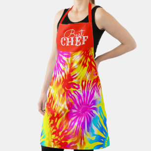 TABLIER BEST CHEF FLAMMABLE DESIGN CRAVATE-DYE