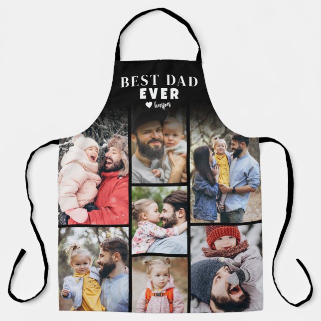 Tablier Best Dad Photo Collage Father's Day (Recto)
