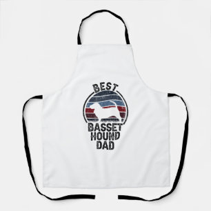 Tablier Best Dog Père Papa - Vintage Basset Hound
