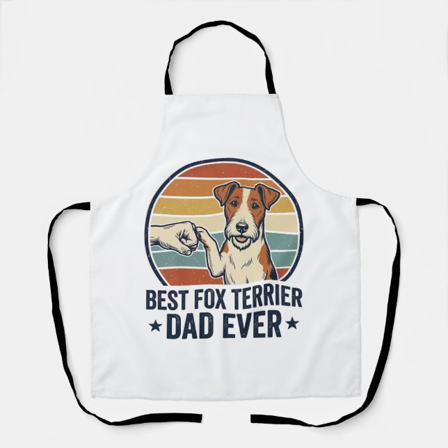Tablier Best Fox Terrier Dad Ever Vintage Dog Lover Shirt_ (Recto)