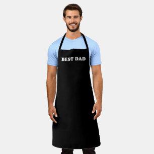 Tablier Best Papa noir blanc typographie moderne minimalis